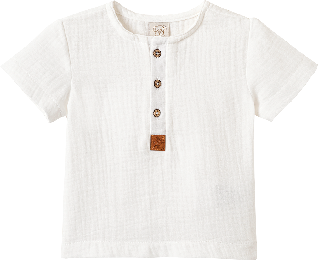 Camisa Manga Curta Tecido Plano Texturizado Ref. 68994 – foto do produto
