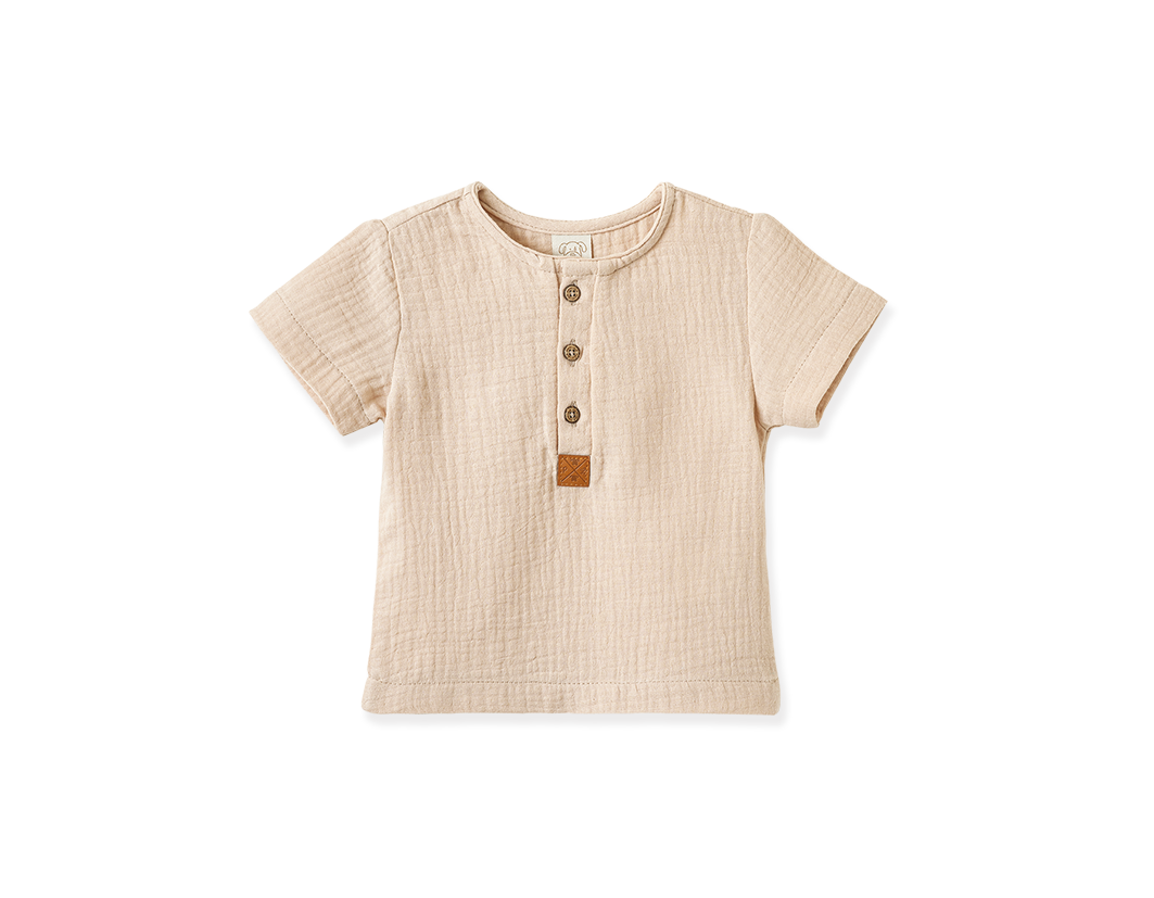 Camisa Manga Curta Tecido Plano Texturizado Ref. 68994 – foto do produto