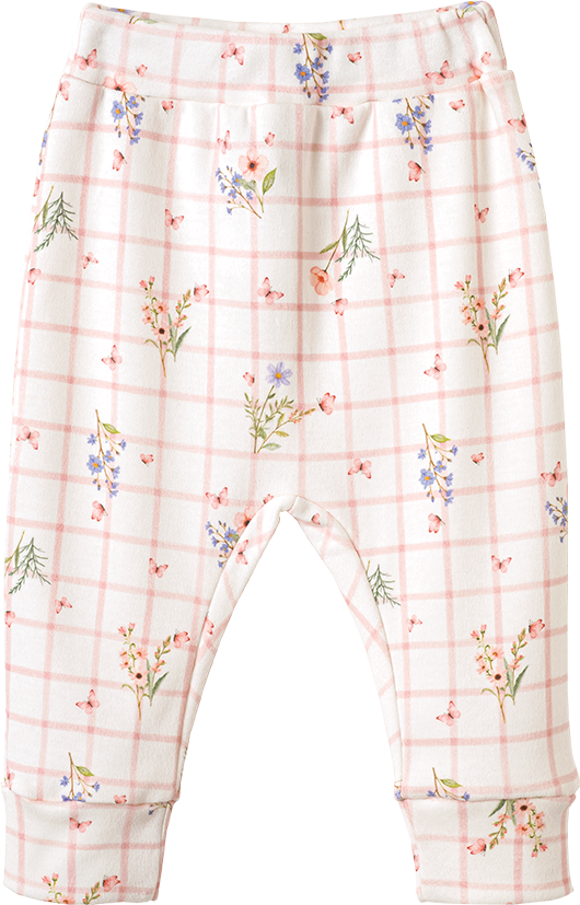 Conjunto Body Manga Longa e Calça Xadrez Floral – foto do produto