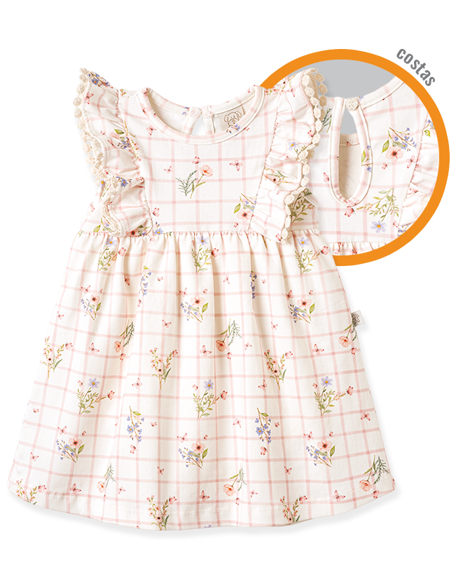 Body Vestido Xadrez Floral – foto do produto
