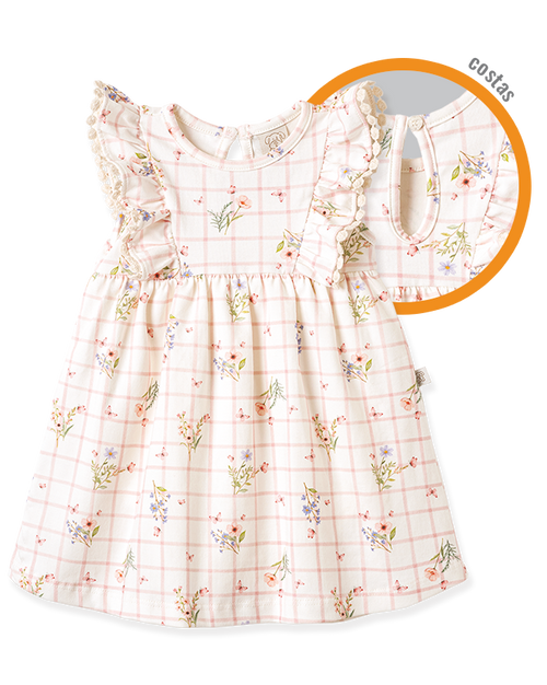 Body Vestido Xadrez Floral – foto do produto