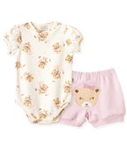 Conjunto Body Manga Curta e Shorts Ursa e Balões – foto do produto