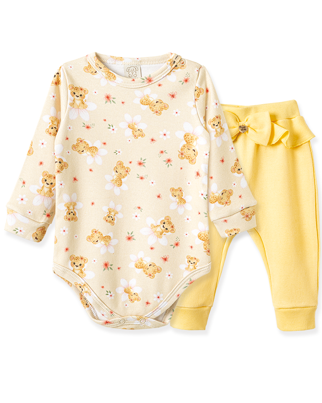 Conjunto Body Manga Longa e Calça Tigrinha – foto do produto