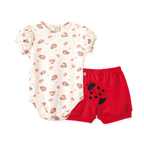 Conjunto Body Manga Curta e Shorts Joaninha – foto do produto