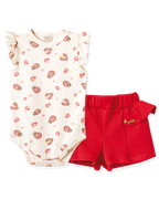 Conjunto Body Manga Curta e Shorts Joaninha – foto do produto