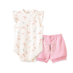 Conjunto Body Manga Curta e Shorts Borboletas Pequeninas – foto do produto