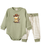 Conjunto Body Manga Longa e Calça Cowboy – foto do produto