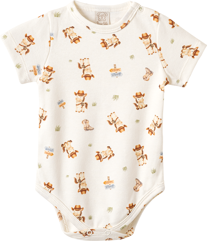 Conjunto Body Manga Curta e Shorts Cowboy – foto do produto
