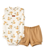 Conjunto Body Regata e Shorts Dino Floresta – foto do produto