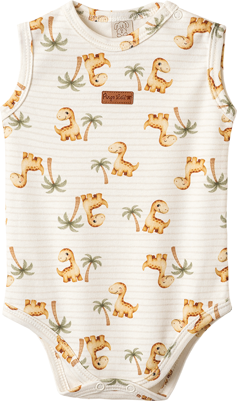 Conjunto Body Regata e Shorts Dino Floresta – foto do produto