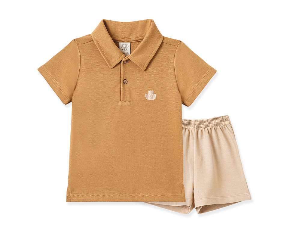 Conjunto Polo Bege – foto do produto