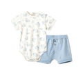 Conjunto Body Manga Curta e Shorts Fundo Do Mar – foto do produto