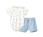 Conjunto Body Manga Curta e Shorts Fundo Do Mar – foto do produto