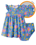 Conjunto Vestido e Calcinha Primavera Azul – foto do produto