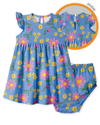 Conjunto Vestido e Calcinha Primavera Azul – foto do produto