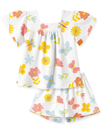 Conjunto Blusa Manga Curta e Shorts Jardim Encantado – foto do produto