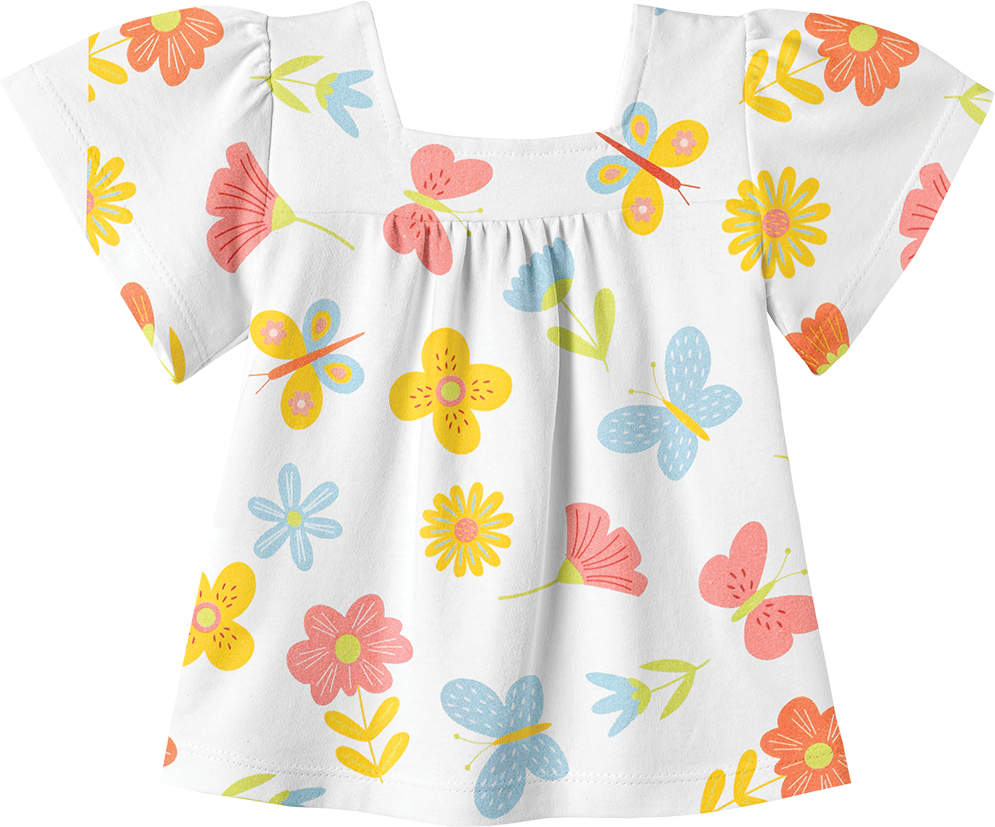 Conjunto Blusa Manga Curta e Shorts Jardim Encantado – foto do produto