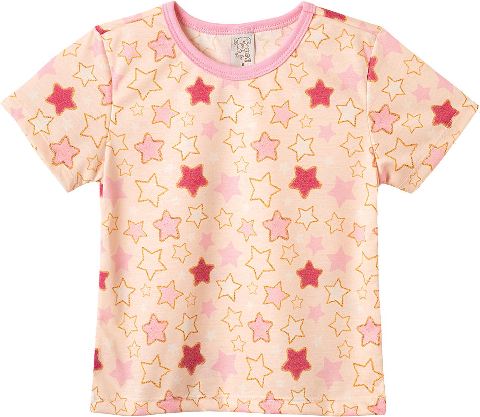 Conjunto Blusa Manga Curta e Shorts Cachorrinhos e Balões – foto do produto