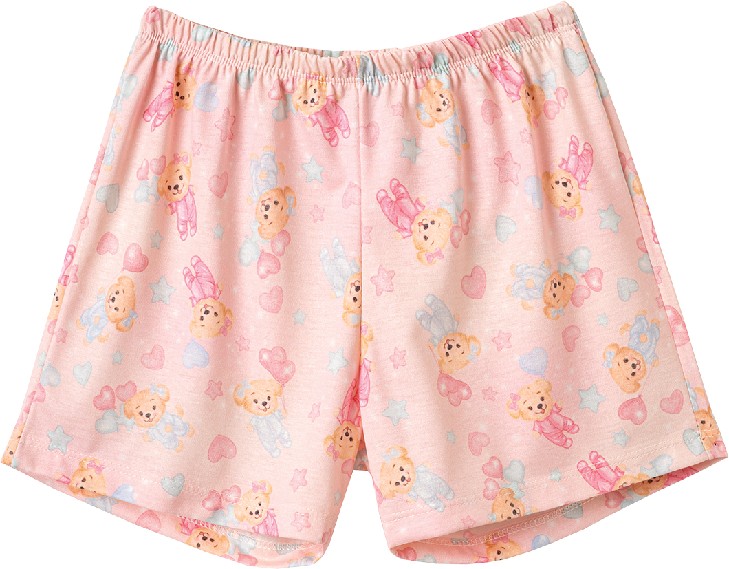 Conjunto Blusa Manga Curta e Shorts Cachorrinhos e Balões – foto do produto