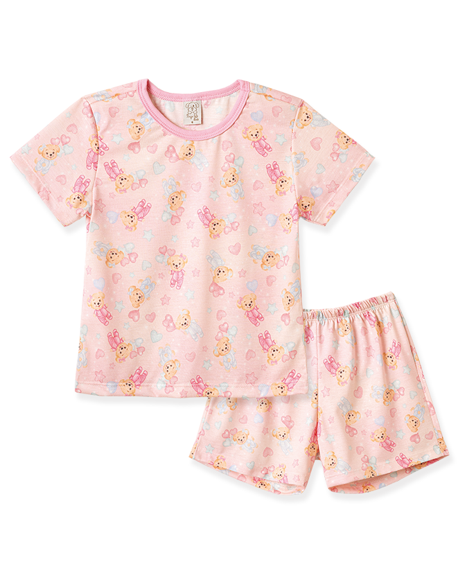 Conjunto Blusa Manga Curta e Shorts Cachorrinhos e Balões – foto do produto