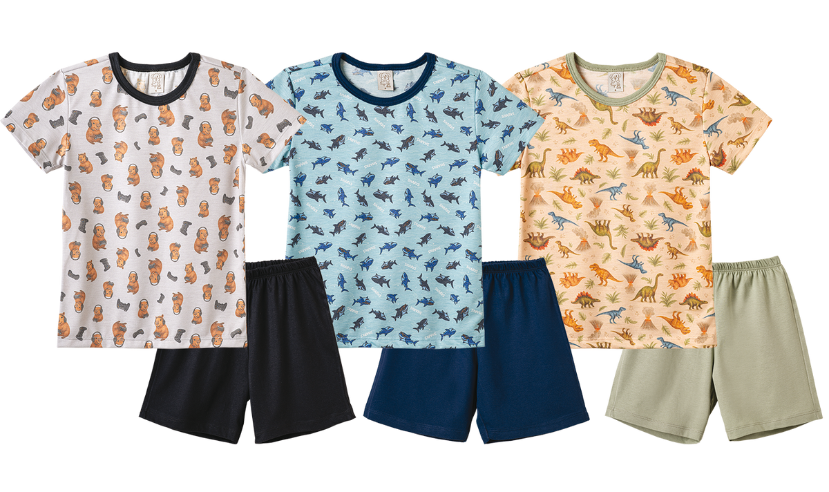 Conjunto Camiseta Manga Curta e Bermuda Capivara Gamer – foto do produto