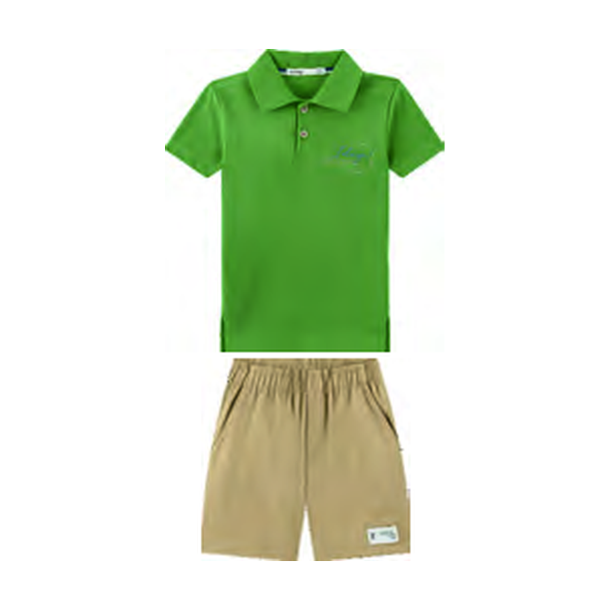Foto limpa sem recorte de catálogo — Conjunto Camisa Polo em Piquet e Bermuda em Sarja com Elastano — ref. 33131