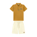 Foto limpa sem recorte de catálogo — Conjunto Camisa Polo em Piquet e Bermuda em Moletinho Linho — ref. 35121