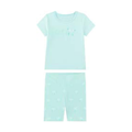 Foto limpa sem recorte de catálogo — Conjunto de Blusa em Malha Milli Flex e Bermuda em Malha Milli Comfy — ref. 49642