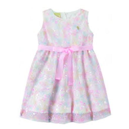 Foto limpa sem recorte de catálogo — Vestido em Tule Brilho de Primavera — ref. 67385