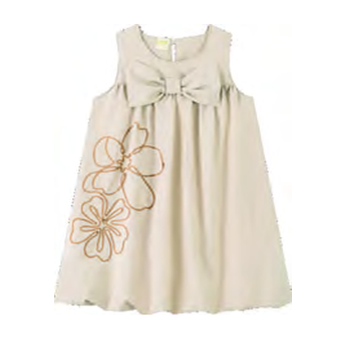 Foto limpa sem recorte de catálogo — Vestido em Tecido Plano Rajado — ref. 69660