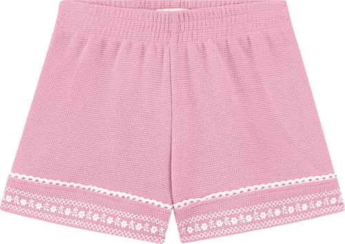 Foto oficial em alta — Conjunto Blusa em Cotton Penteado Shorts em Malha Wafer — BG0026 — costas