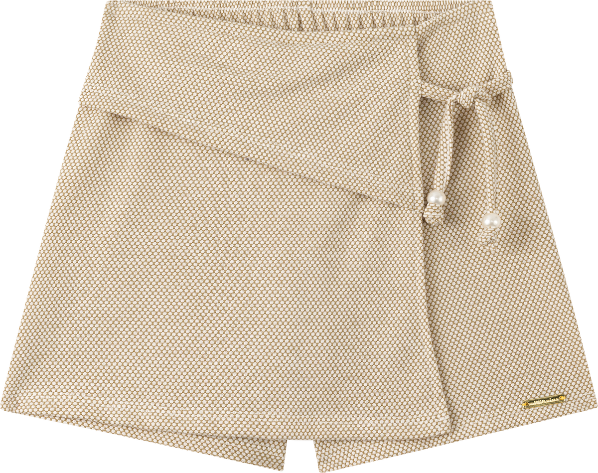 Foto oficial em alta — Conjunto Blusa em Cotton Penteado Short-saia em Cotton Bee Honey — BG0026 — costas