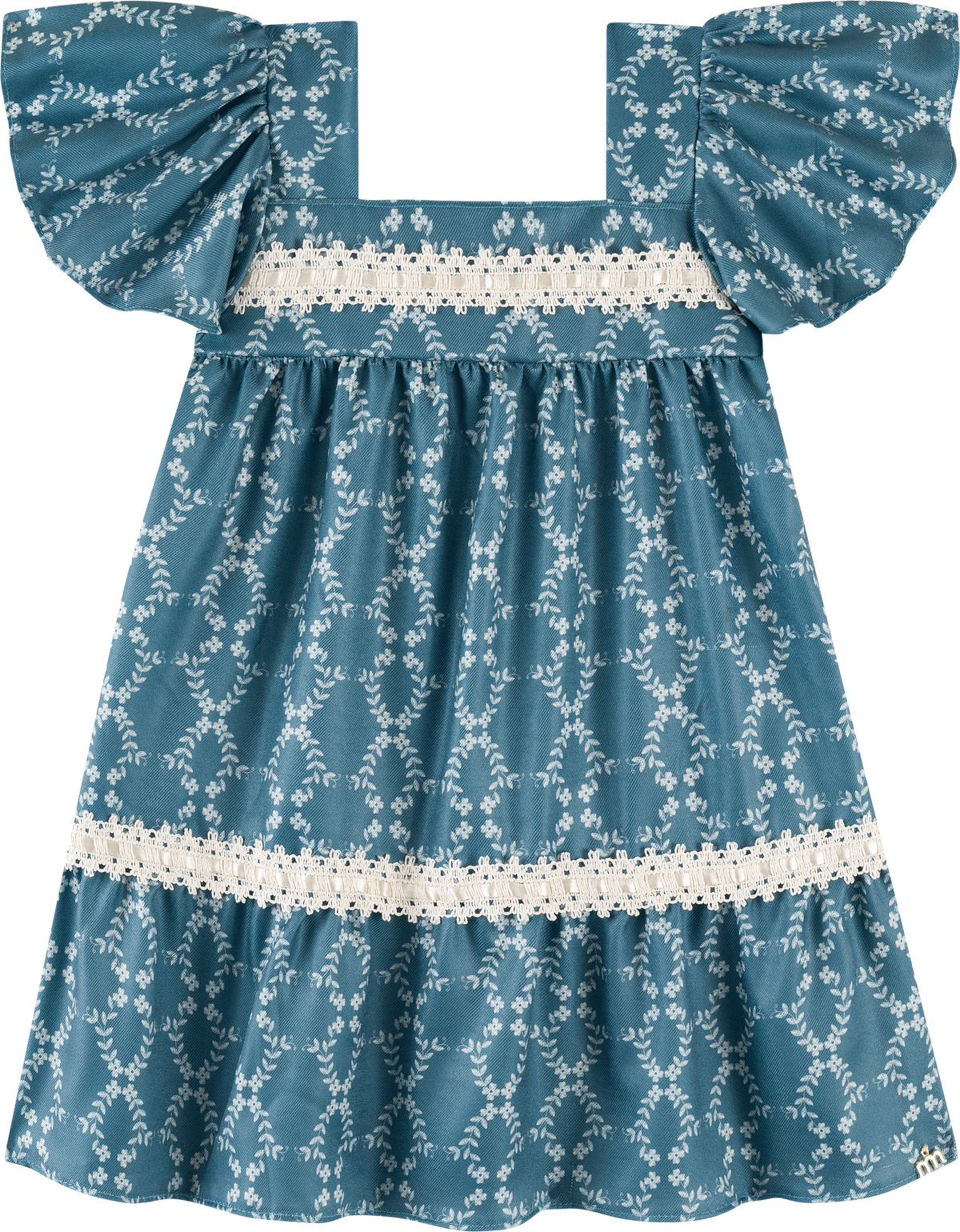 Foto oficial em alta — Vestido em Tecido Milano Milange Laise Arabesco — AZ0266 — frente