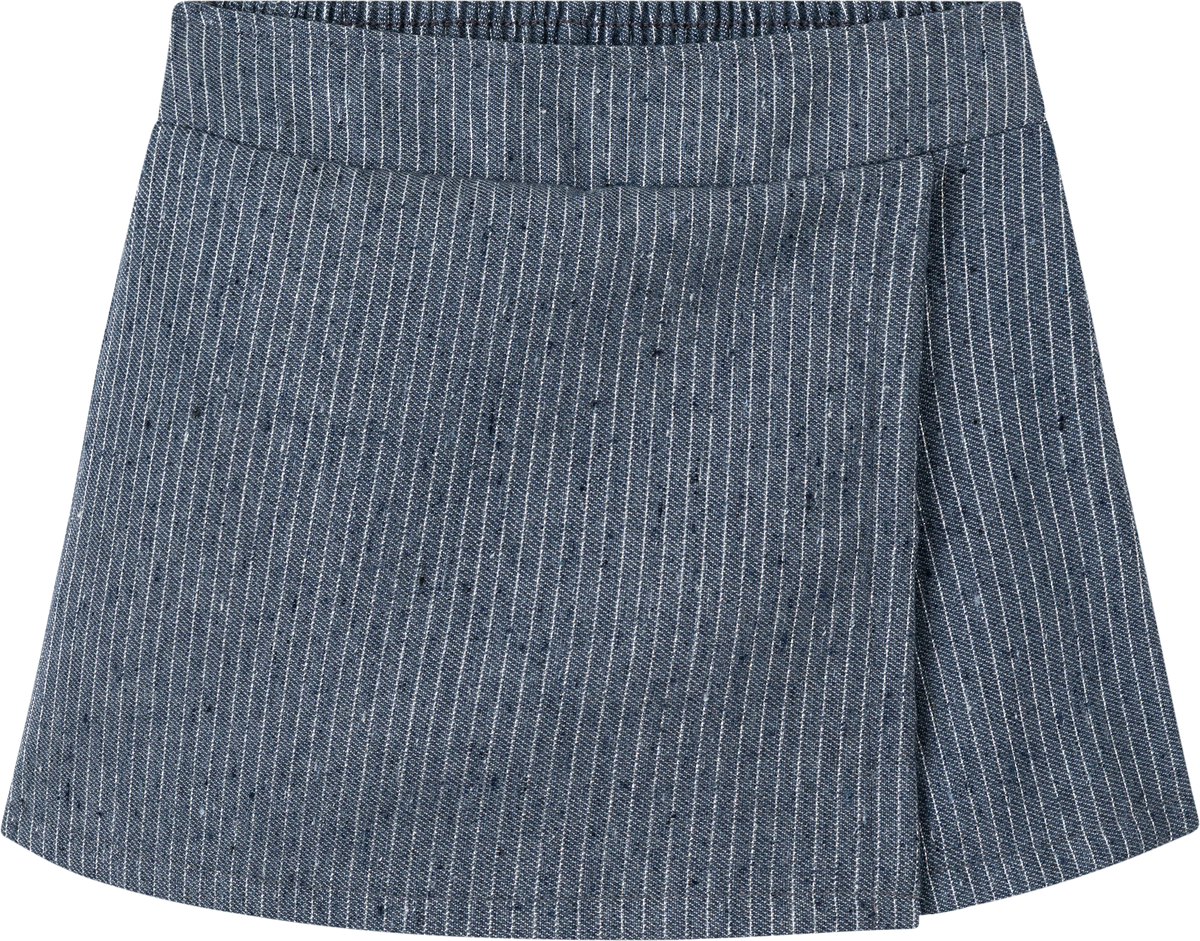 Foto oficial em alta — Conjunto Colete e Short Saia em Tecido Twill Brilho — AZ0272 — costas