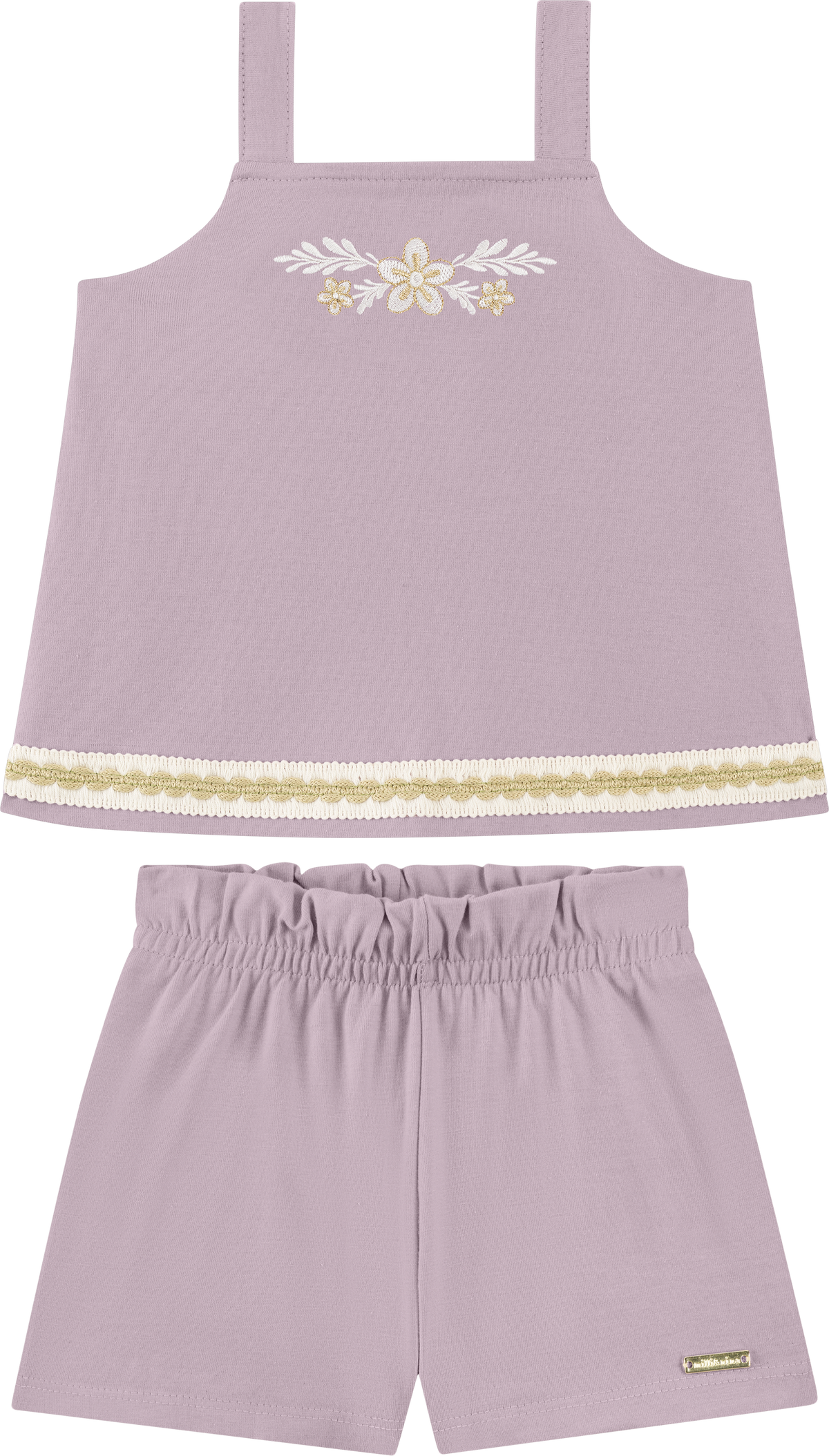 Foto oficial em alta — Conjunto em Cotton Penteado — RX0037 — frente