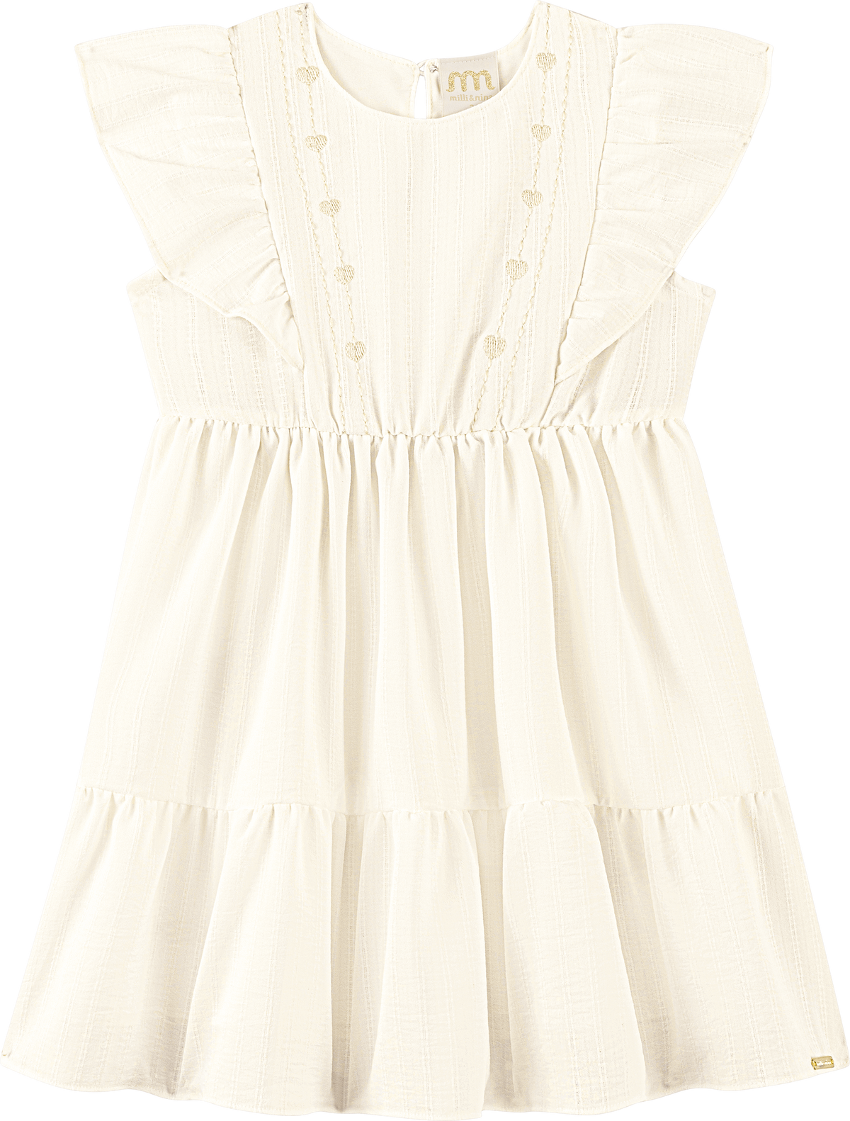 Foto oficial em alta — Vestido em Tecido Listras Harmonia — BG0026 — frente