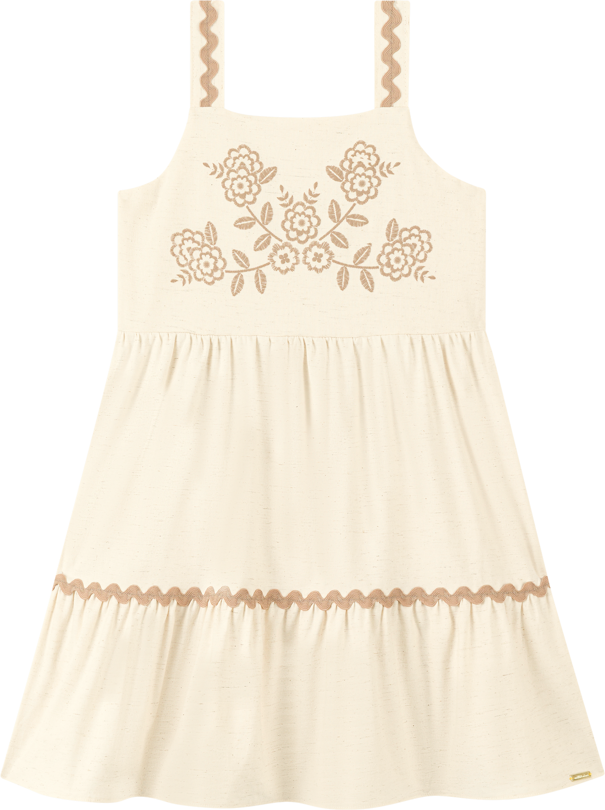 Foto oficial em alta — Vestido em Sarja Linho — BG0027 — frente
