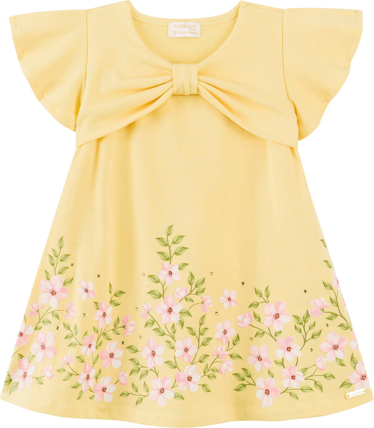 Foto oficial em alta — Vestido em Cotton Penteado — AM0050 — frente