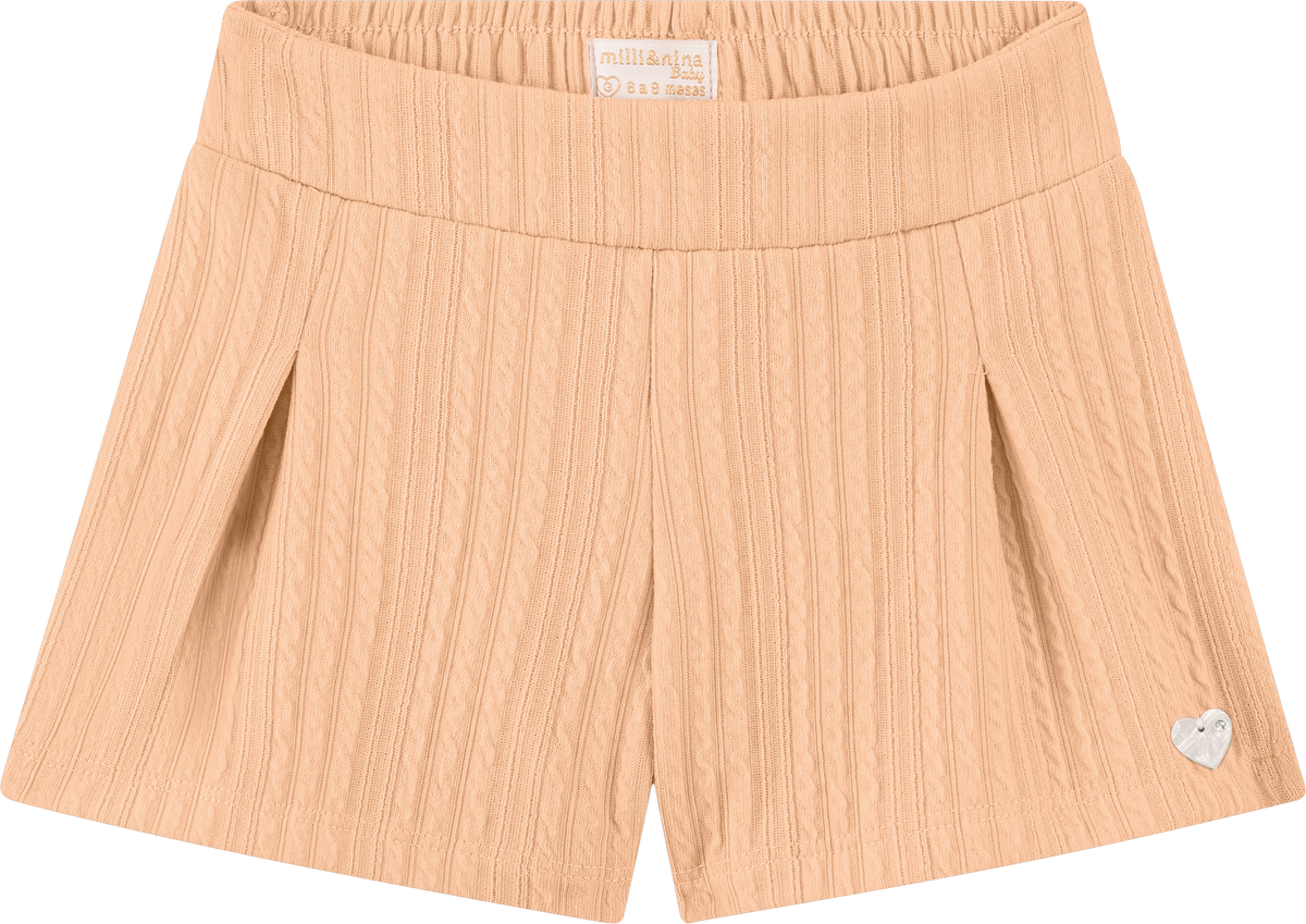 Foto oficial em alta — Conjunto Blusa em Cotton Penteado Shorts em Malha Jacquard Tranças — BG0026 — costas