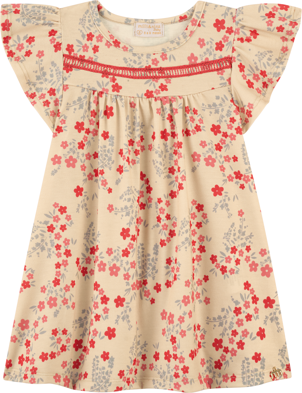 Foto oficial em alta — Vestido em Cotton Penteado — BG0049 — frente