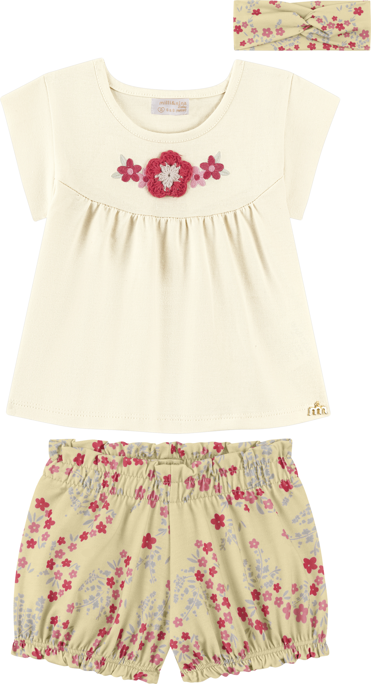 Foto oficial em alta — Conjunto em Cotton Penteado — BG0048 — frente