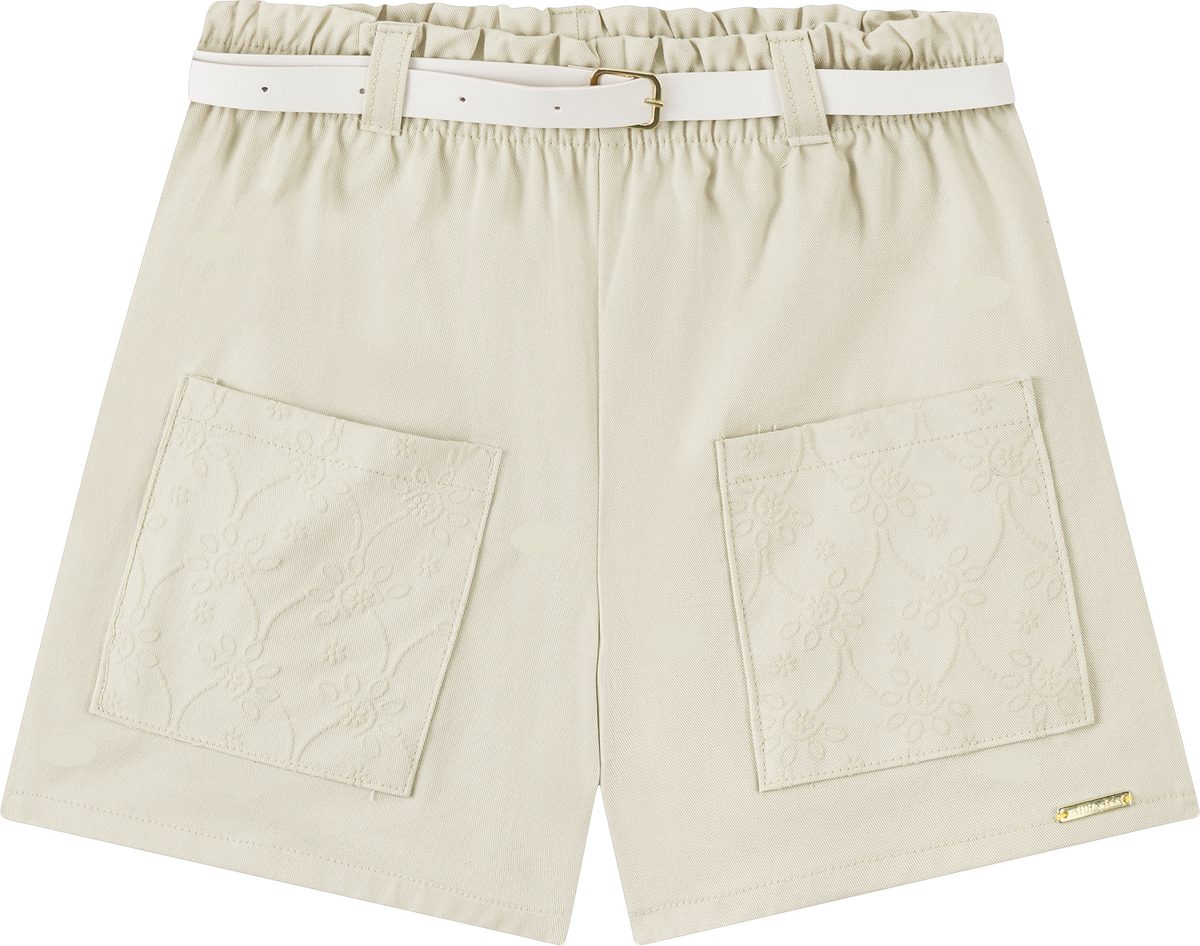 Foto oficial em alta — Shorts em Sarja com Elastano — BG0054 — frente
