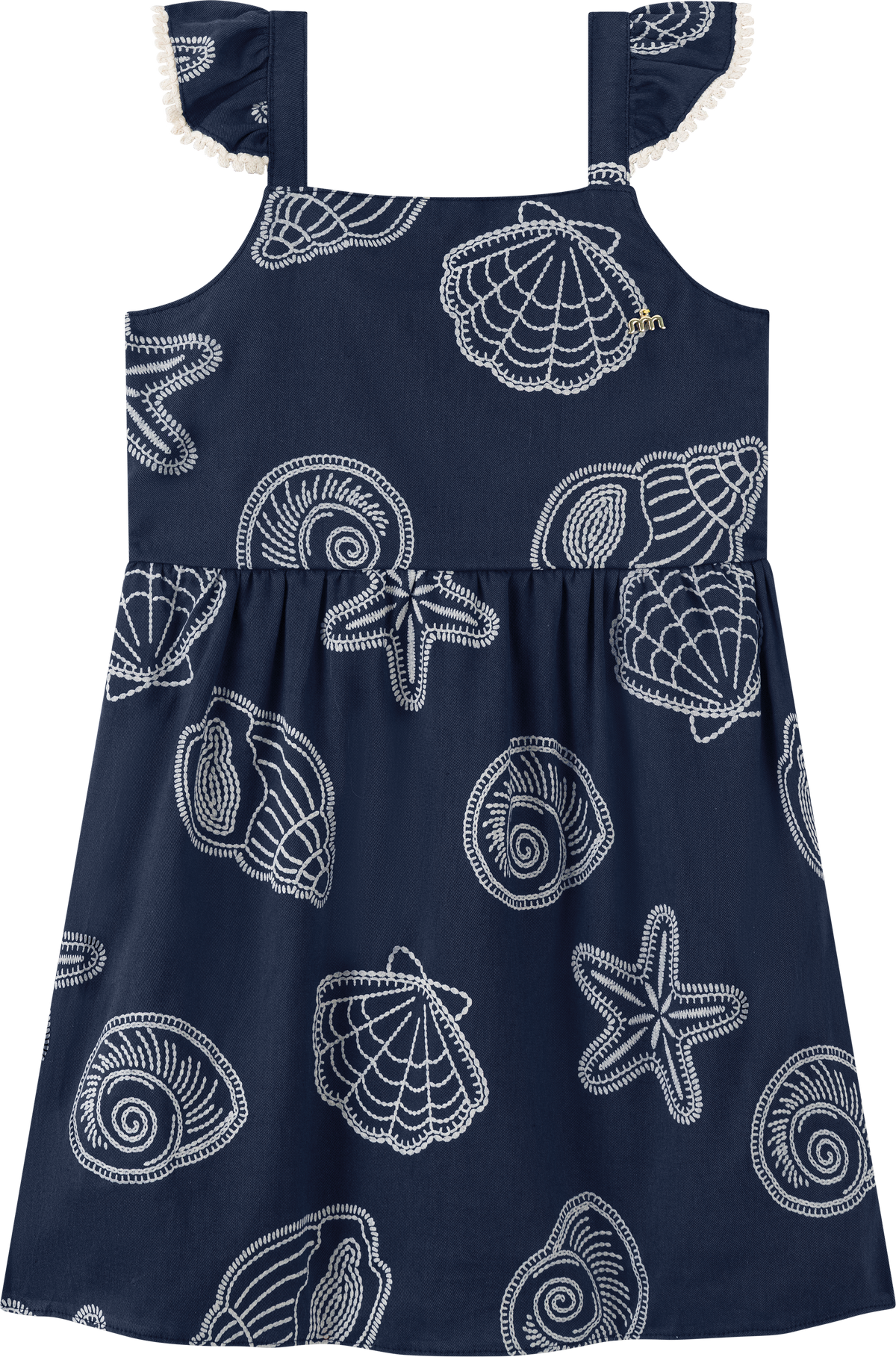 Foto oficial em alta — Vestido em Viscolinho Light Delicate Shells — AZ0266 — frente