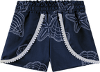 Foto oficial em alta — Conjunto Blusa em Cotton Linho e Shorts em Viscolinho Delicate Shells — BG0026 — costas