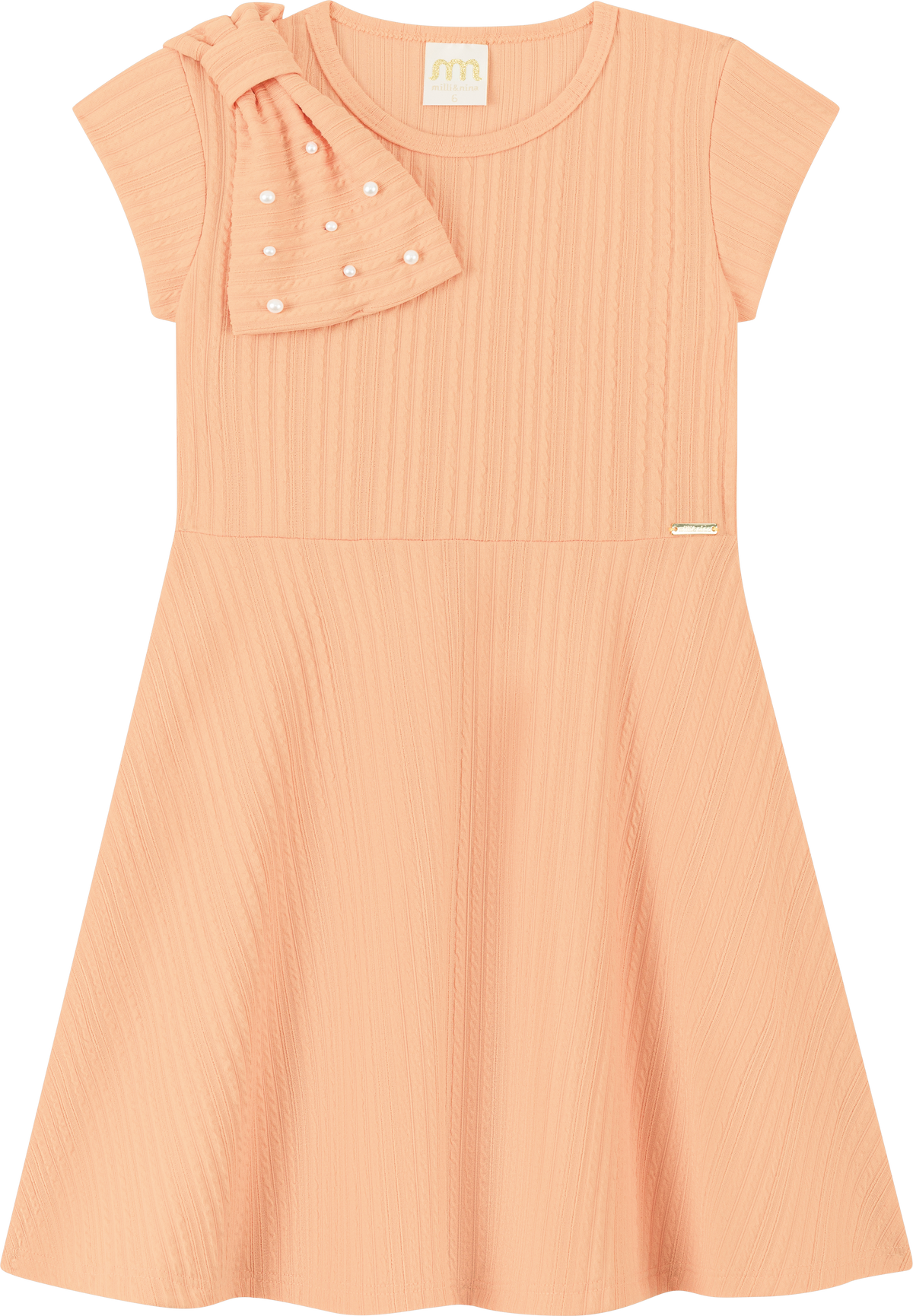 Foto oficial em alta — Vestido em Malha Jacquard Tranças — LJ0129 — frente