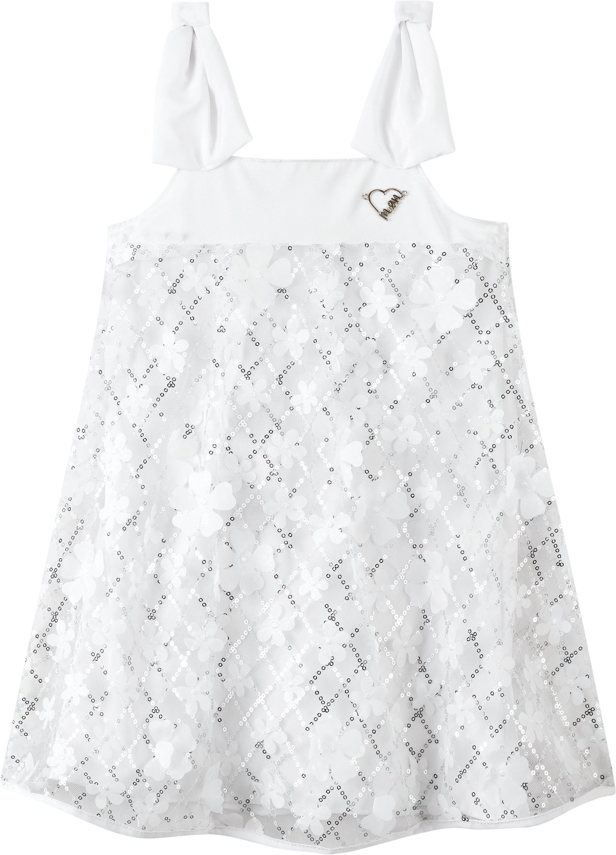 Foto oficial em alta — Vestido em Tule Cristal Florido — BC0001 — frente