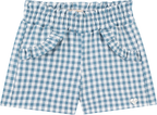 Foto oficial em alta — Conjunto Blusa em Cotton Penteado Shorts em Tecido Xadrez Vichy — BG0026 — costas