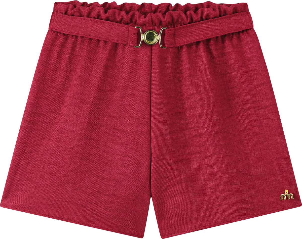 Foto oficial em alta — Conjunto Blusa em Cotton Penteado Shorts em Tecido Milano Milange — BG0026 — costas