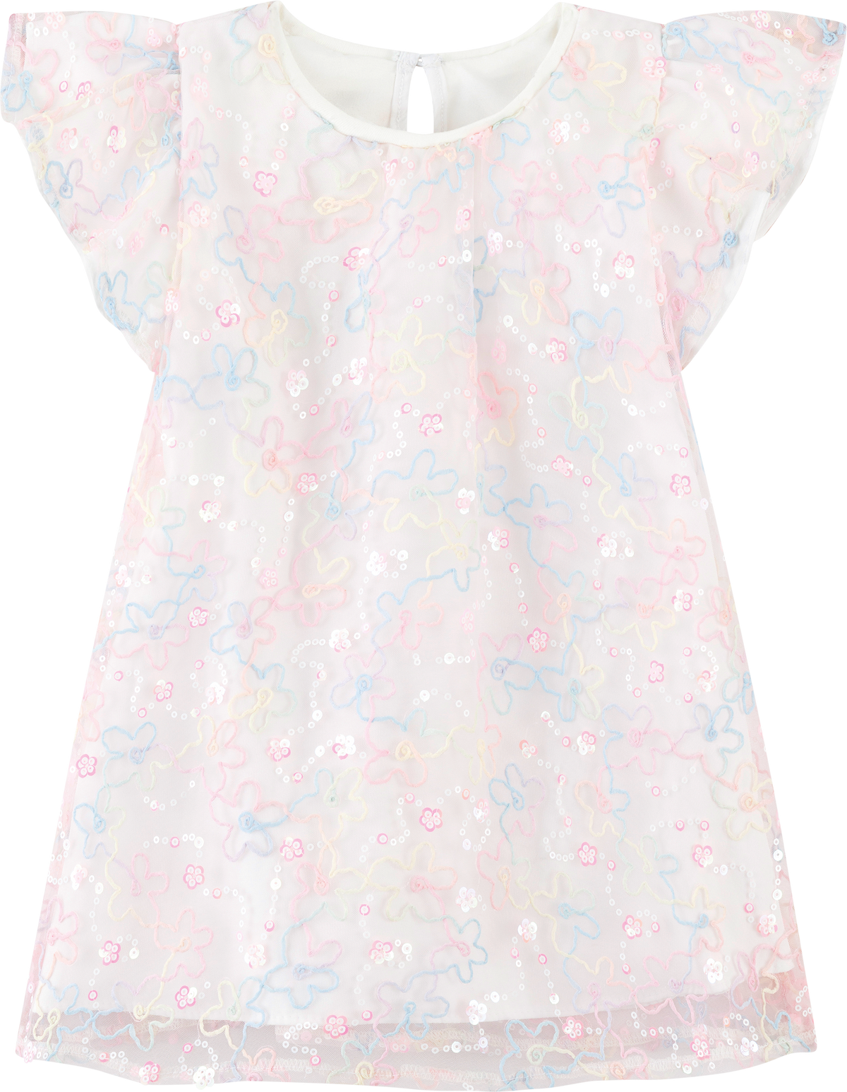 Foto oficial em alta — Vestido em Tule Brilho de Primavera — BC0014 — frente