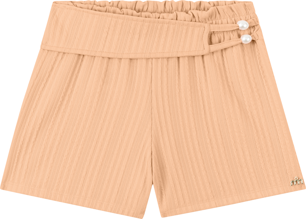 Foto oficial em alta — Conjunto Blusa em Cotton Penteado Shorts em Jacquard Tranças — BG0048 — costas